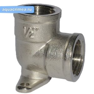 Угольник «AQUALINK» ВВ 1/2" с настенным креплением