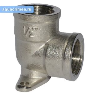 Уголок хром «AQUALINK» ВВ 1/2" с настенным креплением