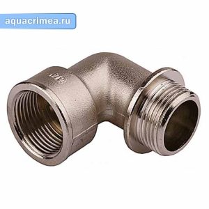 Уголок «General Fittings» ВН 1/2" с упором никель (10/60)