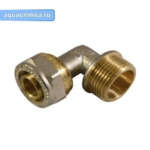 Колено (уголок) 20ммх3/4" для м/пл труб ТСМ (150/10) наружная резьба